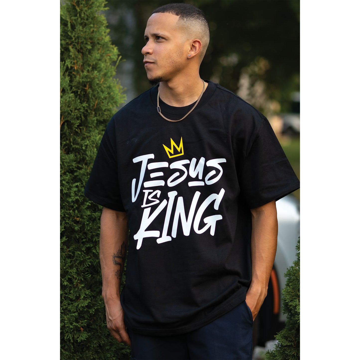 Men's Heavy Faded Jesus is forever King